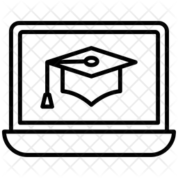 256x256 Distance Learning Icon Of Line Style
