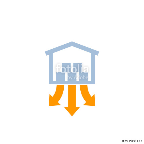 500x500 Distribution Center, Warehouse Icon Stock Image And Royalty Free