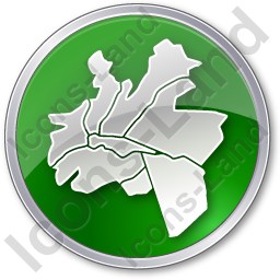 256x256 Map District Circle Green Icon, Pngico Icons