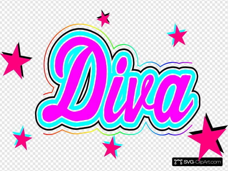 800x600 Diva With Stars Clip Art, Icon