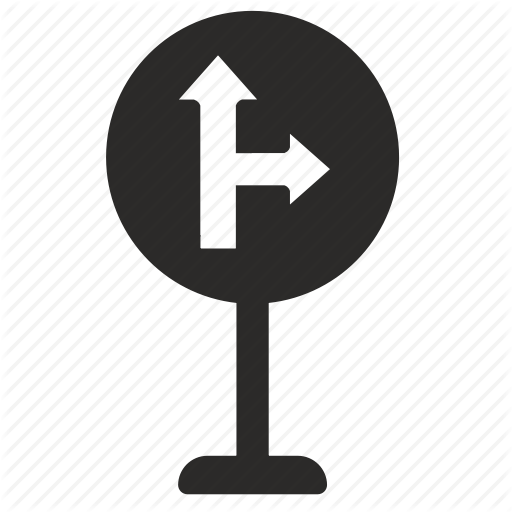 512x512 Divarication, Road, Sign Icon