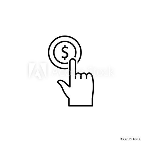 500x500 Finance, Money Diversification, Touchpad, Hand, Tap, Money Icon