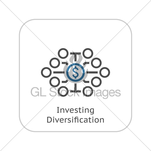 500x500 Investing Diversification Icon Flat Design Gl Stock Images