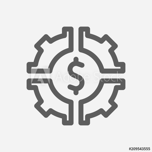 500x500 Investing Diversification Icon Line Symbol Isolated Vector
