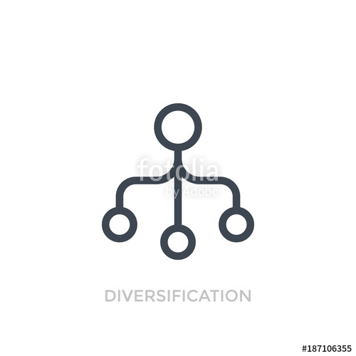 500x500 Diversification Vector Linear Icon Stock Image And Royalty Free