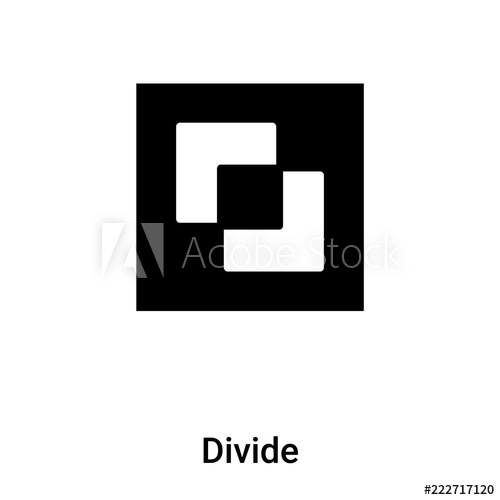 500x500 Divide Icon Vector Isolated On White Background, Logo Concept
