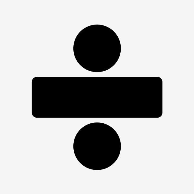 640x640 Vector Divide Icon, Calculate, Divide, Math Icon Png And Vector