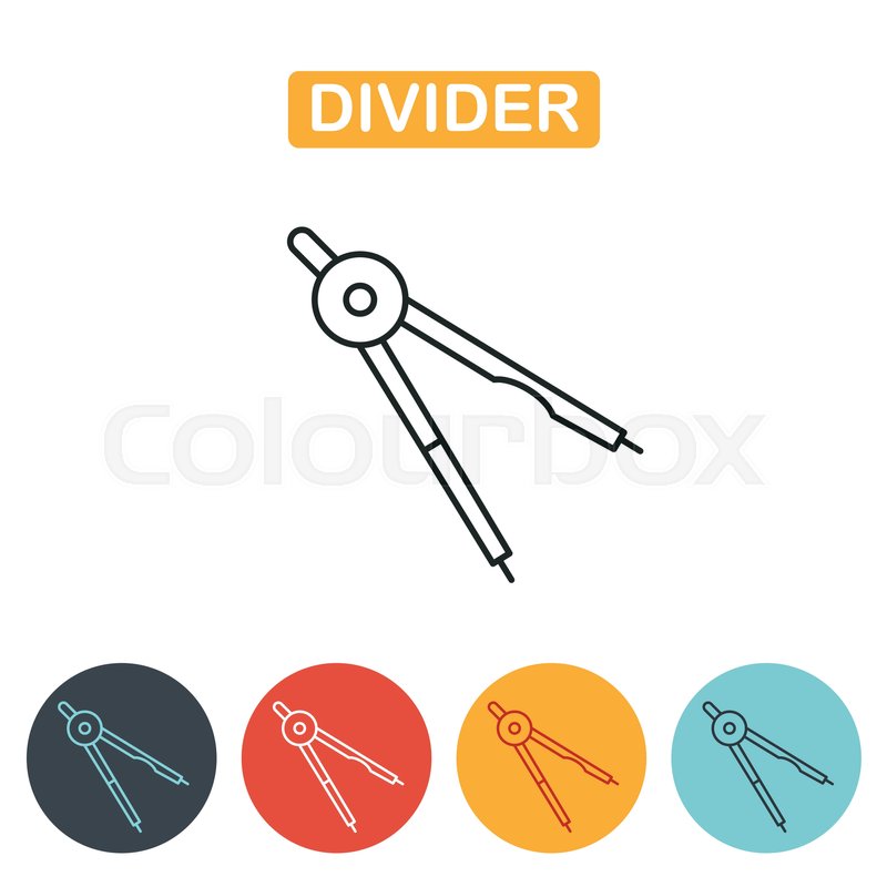 800x800 Divider Icon Compass Single Line Stock Vector Colourbox
