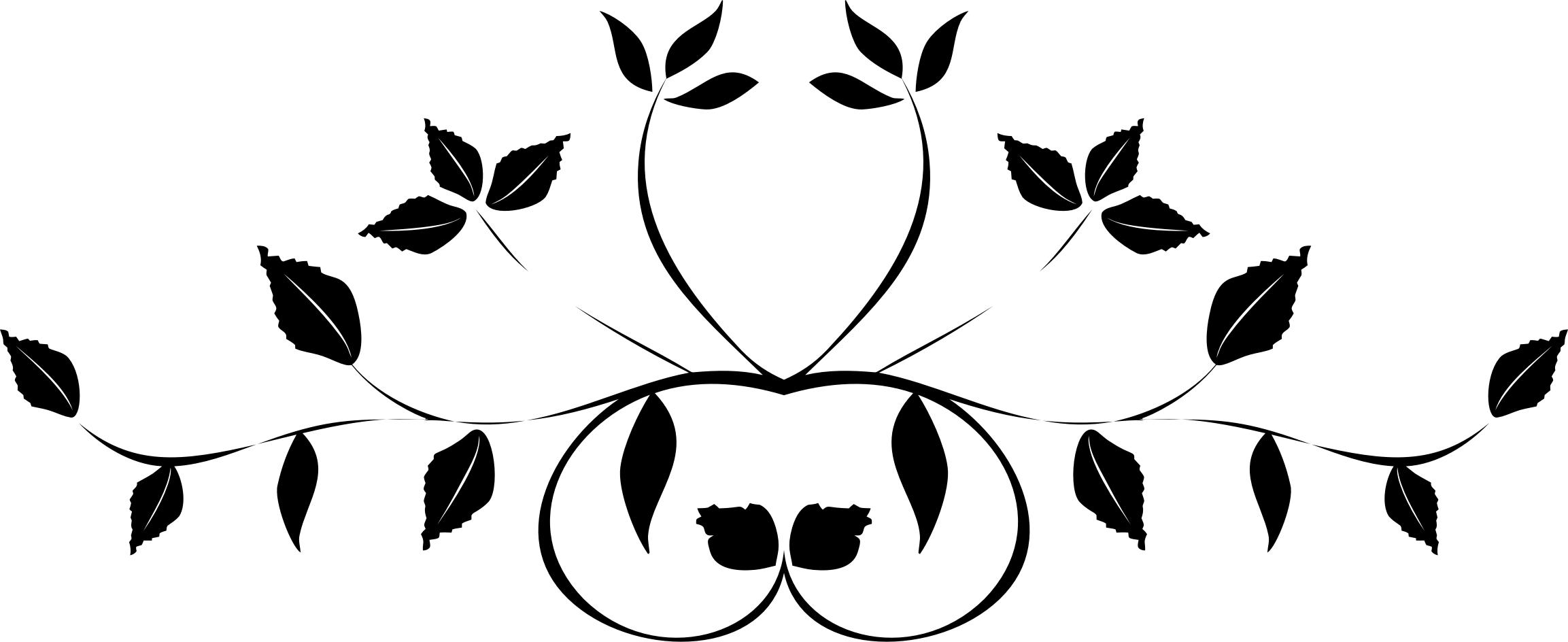 2306x944 Leaves Flourish Divider Icons Png