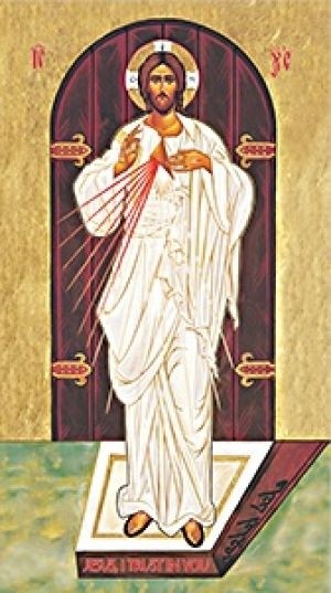 300x537 Eastern Icon Divine Mercy X Canvas Print