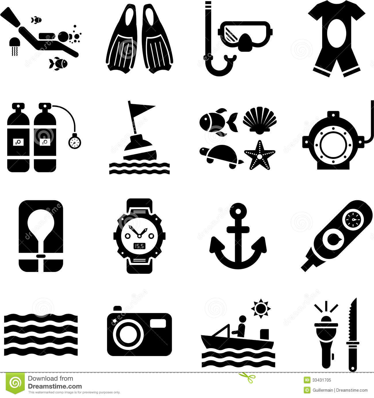 1300x1383 Scuba Diving Icon