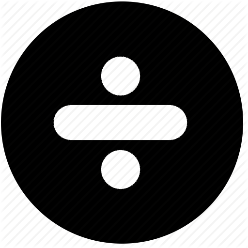 512x512 Calculator, Circle, Divide, Division, Math, Signs, Symbols Icon