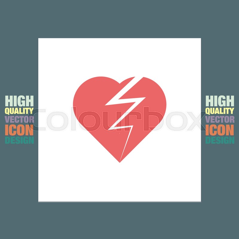 800x800 Broken Heart Vector Icon Divorce Stock Vector Colourbox