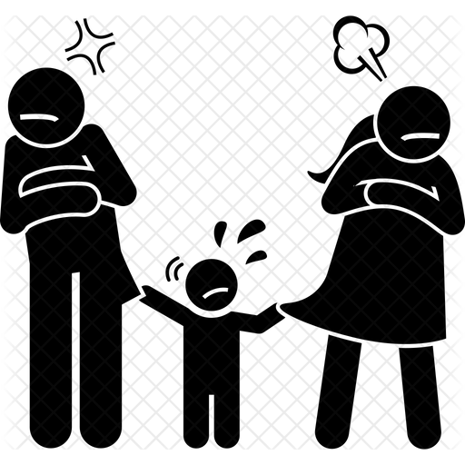 512x512 Couple Divorce Icon Of Glyph Style