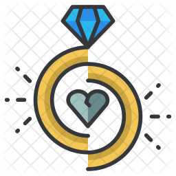 256x256 Divorce Icon Of Colored Outline Style