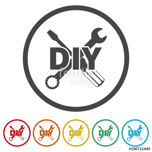 Do It Yourself Icon, Diy Icon, Colors Included Stock Image 500x500 Do It Yourself Icon, Diy Icon, Colors Included Stock Image