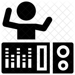 256x256 Dj Icon Of Glyph Style