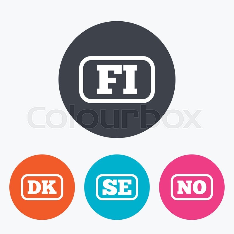Language Icons Fi, Dk, Se And No Stock Vector Colourbox 800x800 Language Icons Fi, Dk, Se And No Stock Vector Colourbox