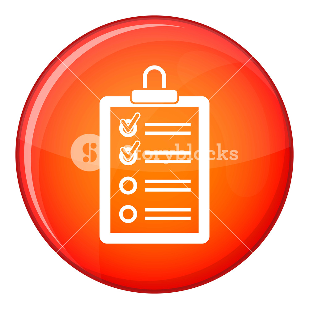 1000x1000 Clipboard With To Do List Icon In Red Circle Isolated On White