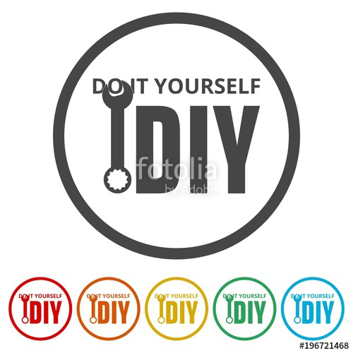 500x500 Do It Yourself Icon, Diy Icon, Colors Included Stock Image