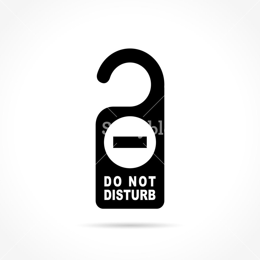1000x1000 Illustration Of Do Not Disturb Icon On White Background Royalty