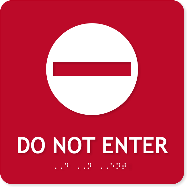 600x600 X Ada Do Not Enter Icon Sign