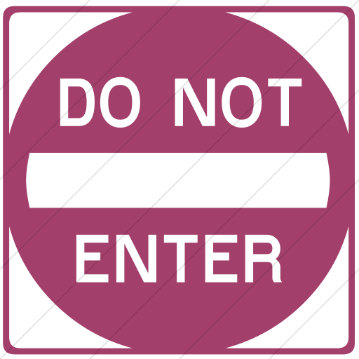 512x512 Iconsetc Simple Pink Classica Do Not Enter Icon