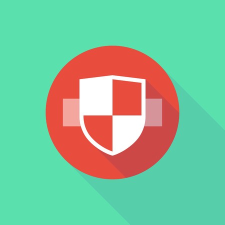 450x450 Illustration Of A Long Shadow Do Not Enter Icon With A Shield