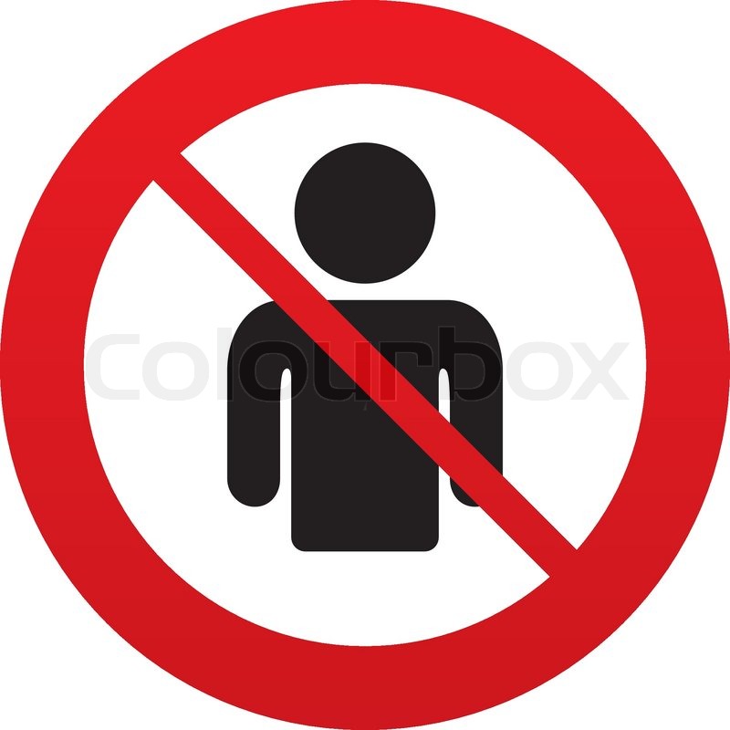 800x800 No User Sign Icon Do Not Enter Person Stock Vector Colourbox