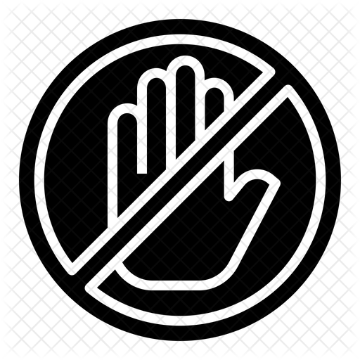 512x512 Do Not Touch Icon Of Glyph Style