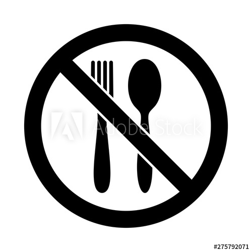 500x500 No Food Icon Forbidden Eat Icon No Dinner Vector Sign