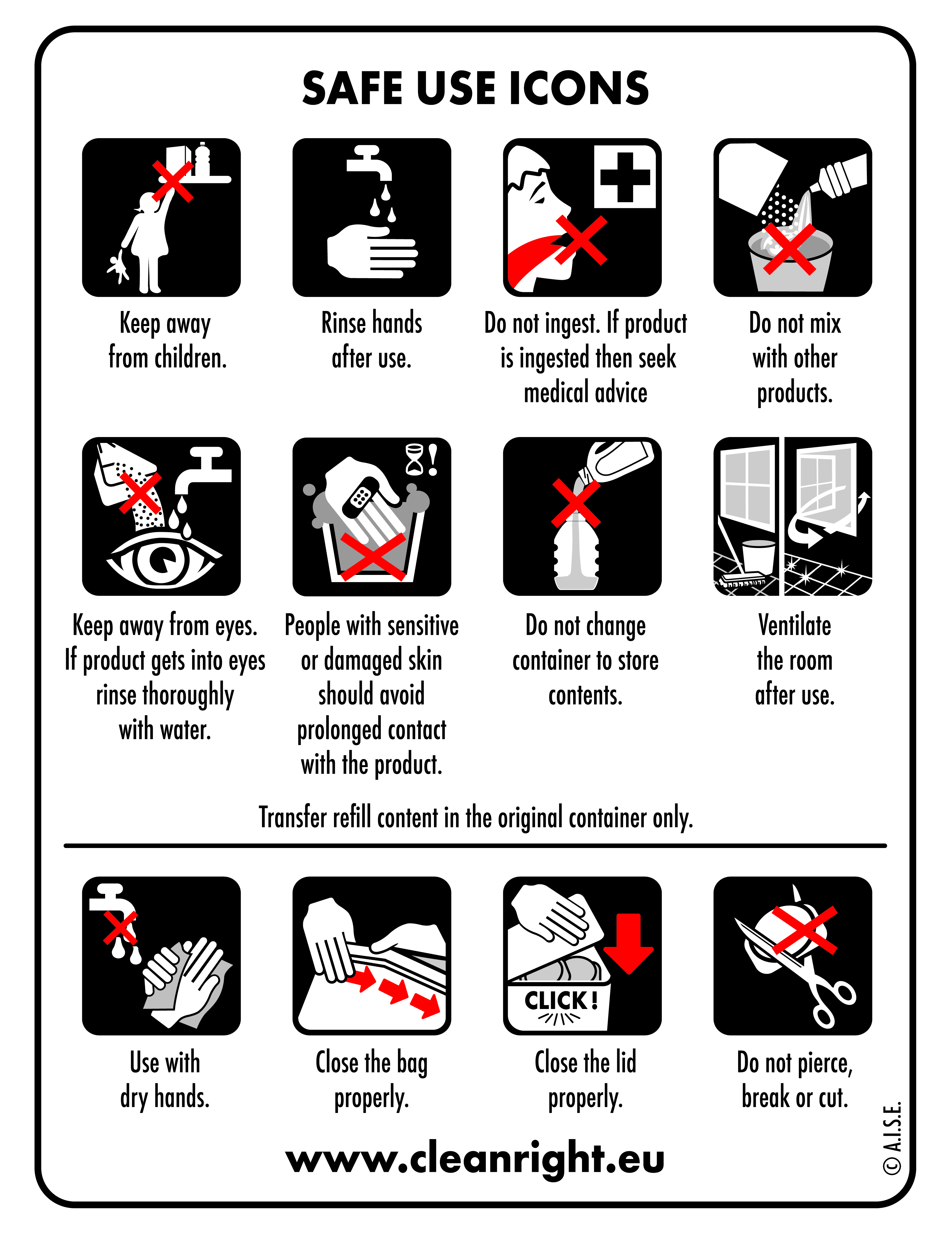 3543x4606 Safe Use Icons