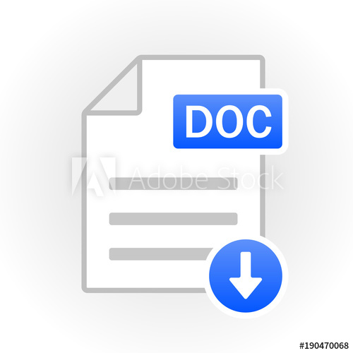 500x500 Doc Icon Isolated Format Vector