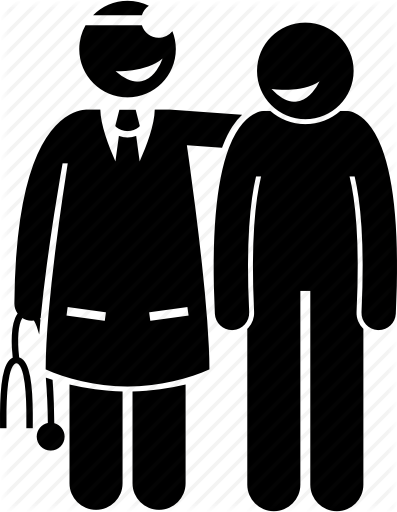 397x512 Doctor, Happy, Patient Icon