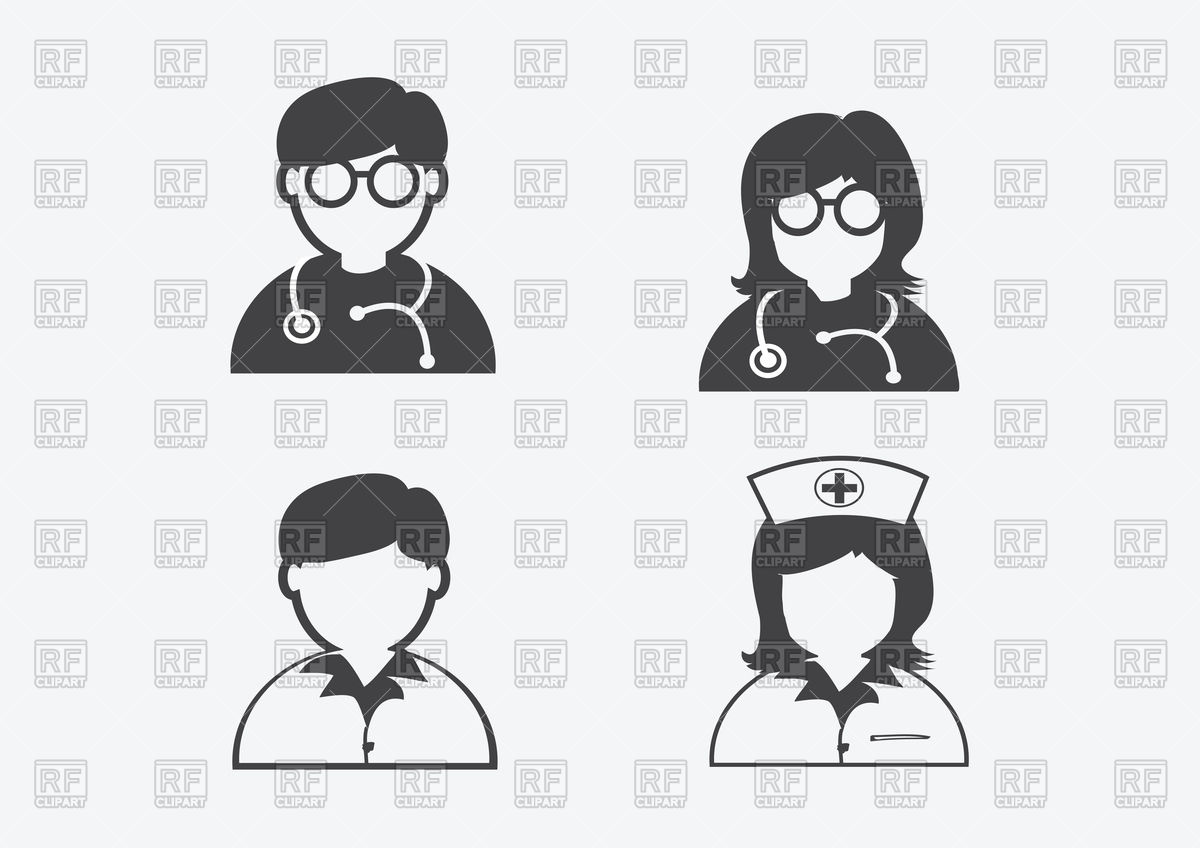 1200x848 Doctor And Patient Icons Vector Image Of Healthcare, Medical