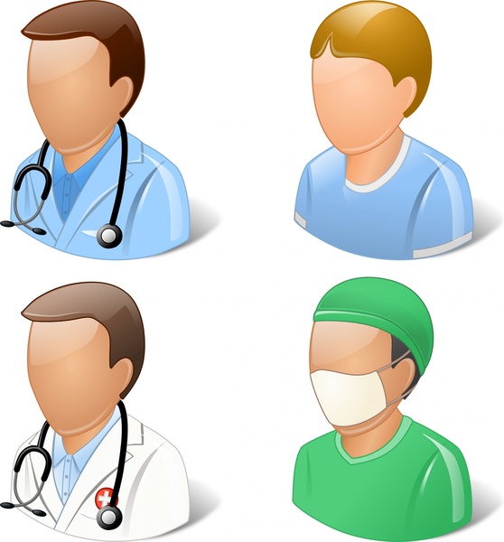 558x600 Doctor And Patient User Icons Free Vector In Open Office Drawing