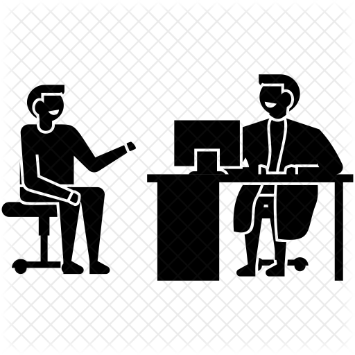 512x512 Patient With Doctor Icon Of Glyph Style