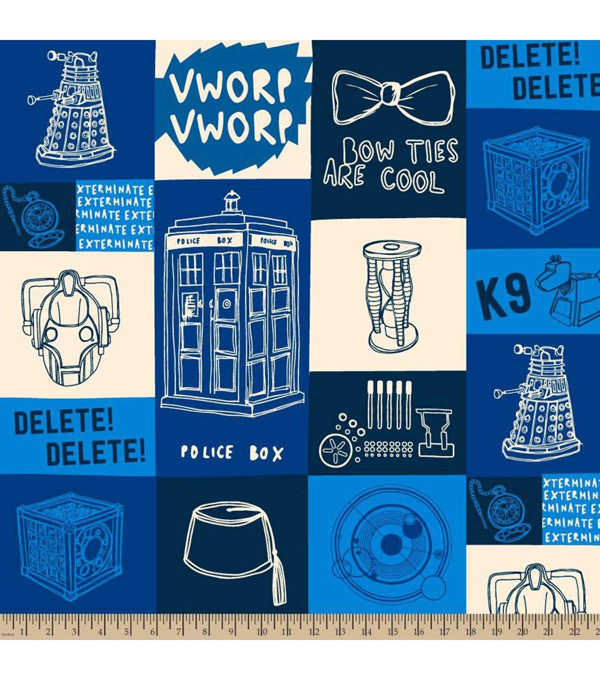 1200x1360 Doctor Who Icon Patch Fleece Fabric Backing For Dr Who Crochet