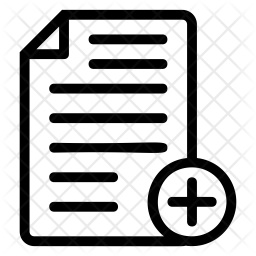256x256 Add Document Icon Of Line Style