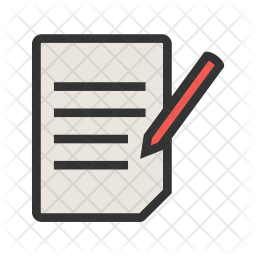 256x256 Official Document Icon Of Colored Outline Style