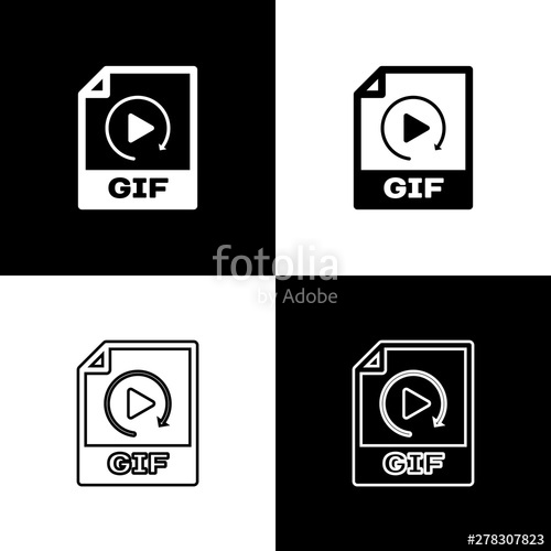 500x500 Set Gif Document Icon Download Gif Button Icons Isolated
