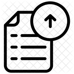 256x256 Upload Document Icon Of Line Style