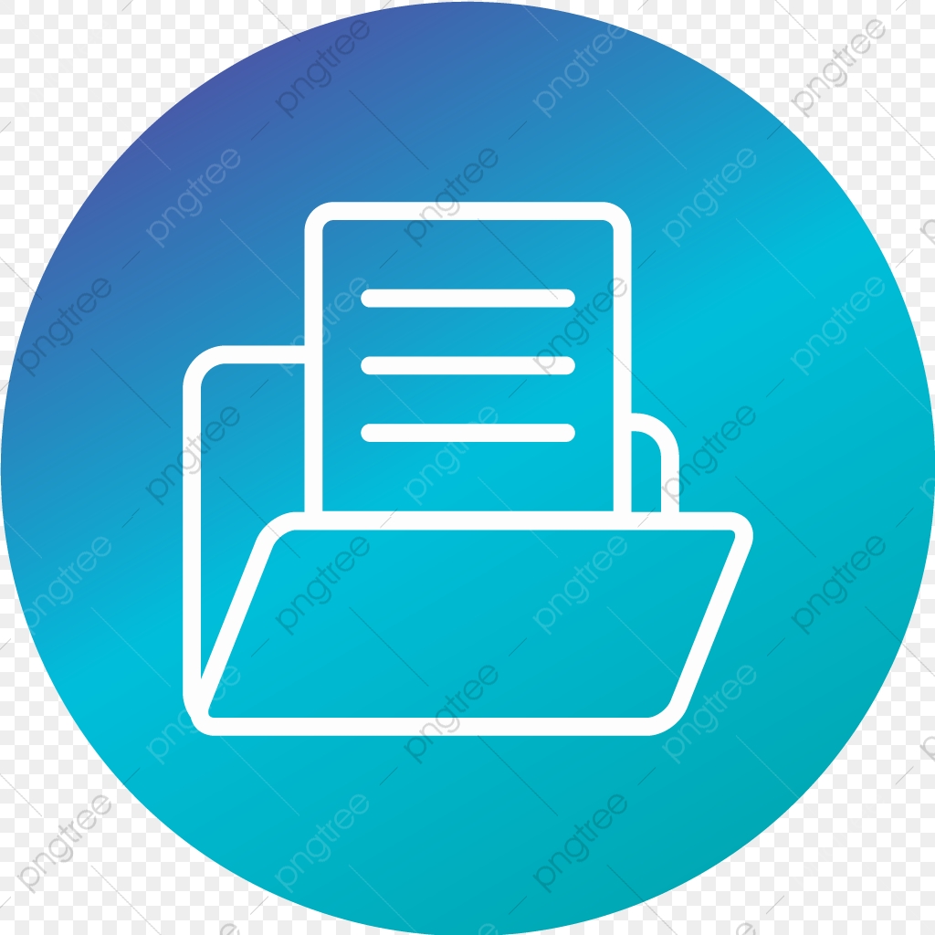 1024x1024 Vector Document In Folder Icon, Data Icon, Document Icon, Folder