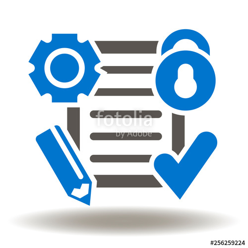 500x500 Document Management System Icon Vector Paper Sheet Check