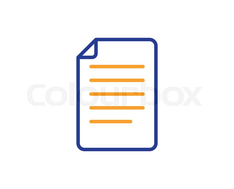 800x647 Document Management Line Icon Stock Vector Colourbox