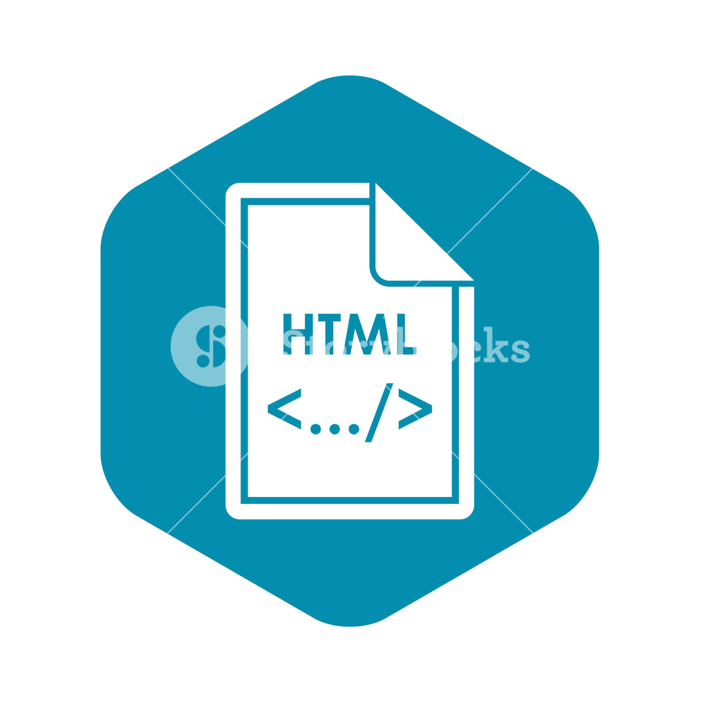 1000x1000 Html Icon In Simple Style Isolated On White Background
