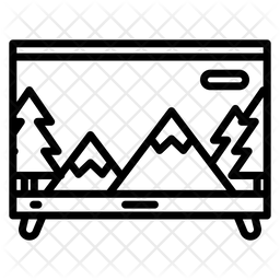 256x256 Documentary Program Icon Of Line Style