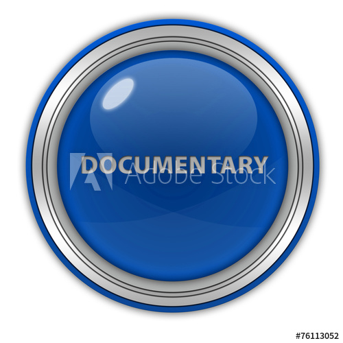 500x500 Documentary Circular Icon On White Background