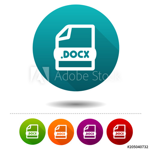 500x500 Document Icon Download Docx Symbol Sign Web Button