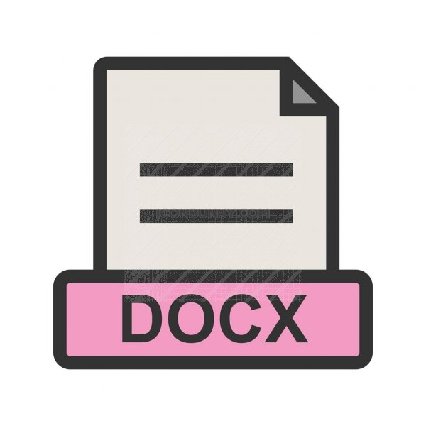 600x600 Docx Line Filled Icon